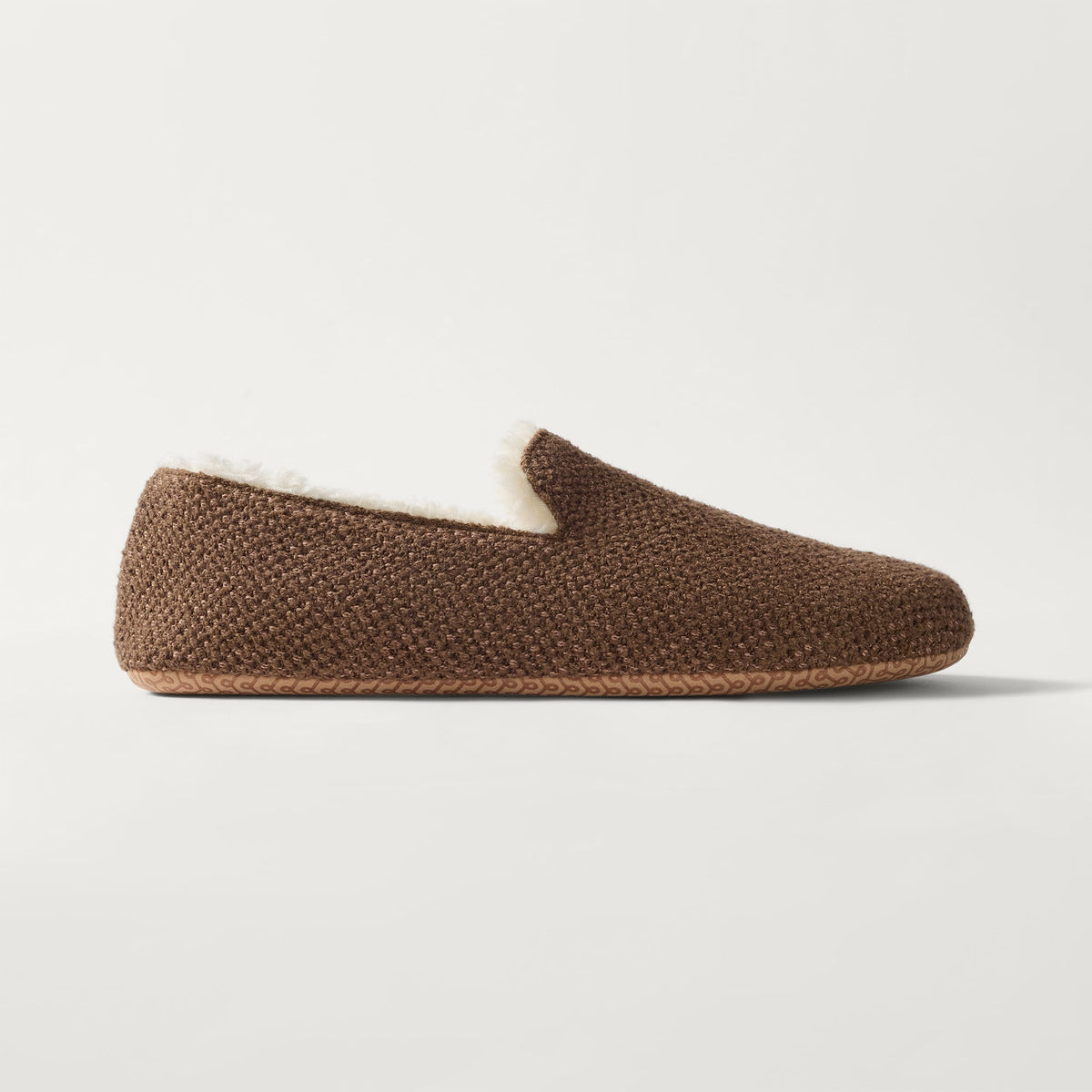 PDP | The Teddy Men's Slipper in Cocoa Spice shown from the side. 
