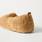 Close up of the heel of The Teddy Kids Slipper in Wren.