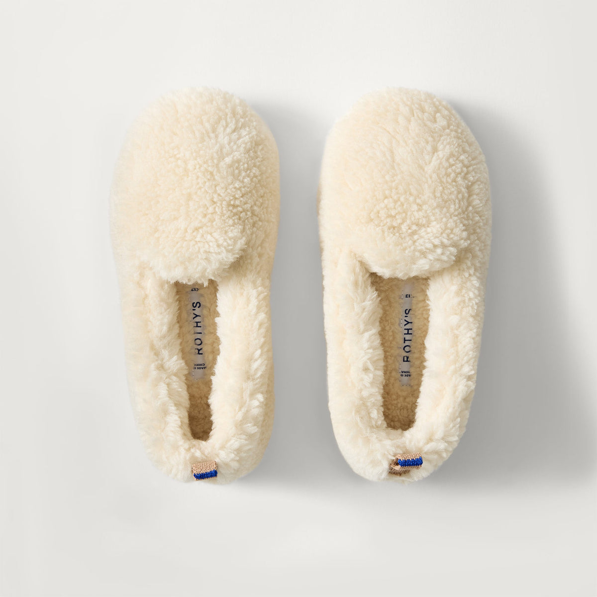 PDP | The Teddy Kids Slipper in Oat Milk shown from the top.