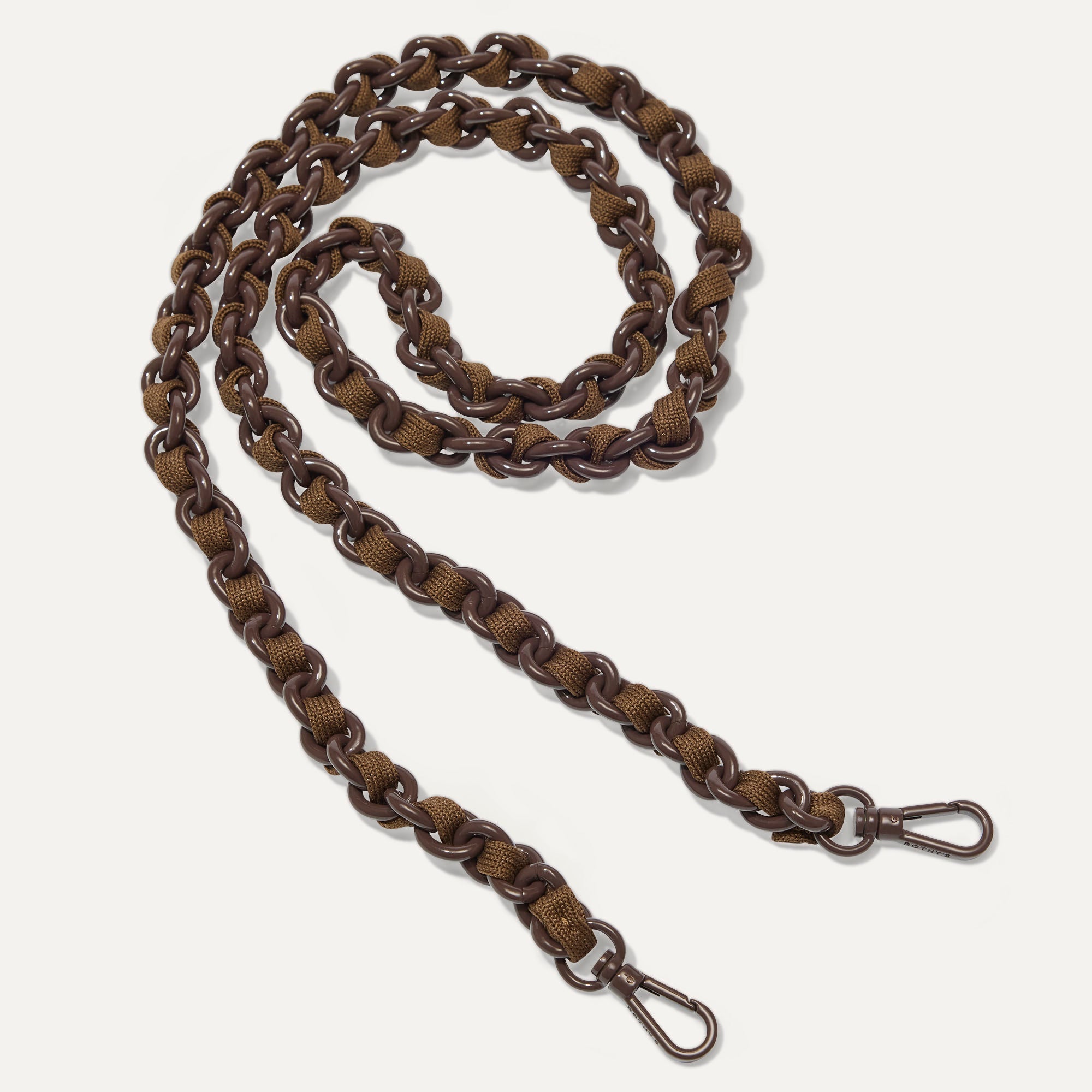 Crossbody Strap Espresso Chain Knit