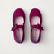 PDP | The Kids Tux Bow Mary Jane in ReVelvet™ Mulberry shown from the top.