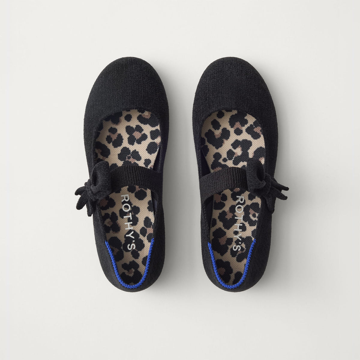 PDP | The Kids Tux Bow Mary Jane in ReVelvet™ Black shown from the top.