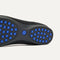 The outsole of The Daily Flat in Black with raised pegs for extra support. 