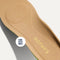 Close up of the Arch Effect Insole on The Daily Flat in Clear Blue. 