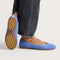 hover | Model wearing The Daily Flat in Clear Blue. 
