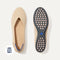 PDP |The Daily Flat in Ecru shown from the top with one shoe showing the outsole. 