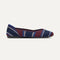 The Daily Flat in Fig Stripe shown from the side. 