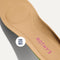 Close up of the Arch Effect Insole on The Daily Flat in Marigold. 
