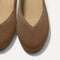 Close up of the toe and vamp of The Daily Flat in Minx. 