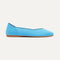The Daily Flat in Robin Blue shown from the side. 