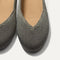 Close up of the toe and vamp of The Daily Flat in Salt Air. 