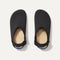 The Kids Clog in Black shown from the top. 