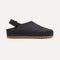 The Kids Clog in Black shown from the side. 