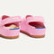 Close up of the heel of The Kids Clog in Tutu, with Rothy's signature blue halo. 