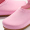 Close up of the rounded topline of The Kids Clog in Tutu. 