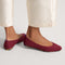 hover | Model wearing The Almond Ballet in Redwood. 