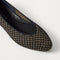 macro | Close up of the toe and vamp on The Almond Ballet in Bronzite Lattice.