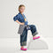 Alternate view of a model wearing The Kids Big Bow Mary Jane in Dragon Fruit.