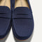 Close up of the toe and vamp of The Men's Daily Driver in Nautical Navy. 