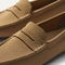 Close up of the toe and vamp of The Men's Daily Driver in Oak Herringbone.