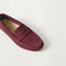 Close up of the toe and vamp of The Men's Driver in Syrah.