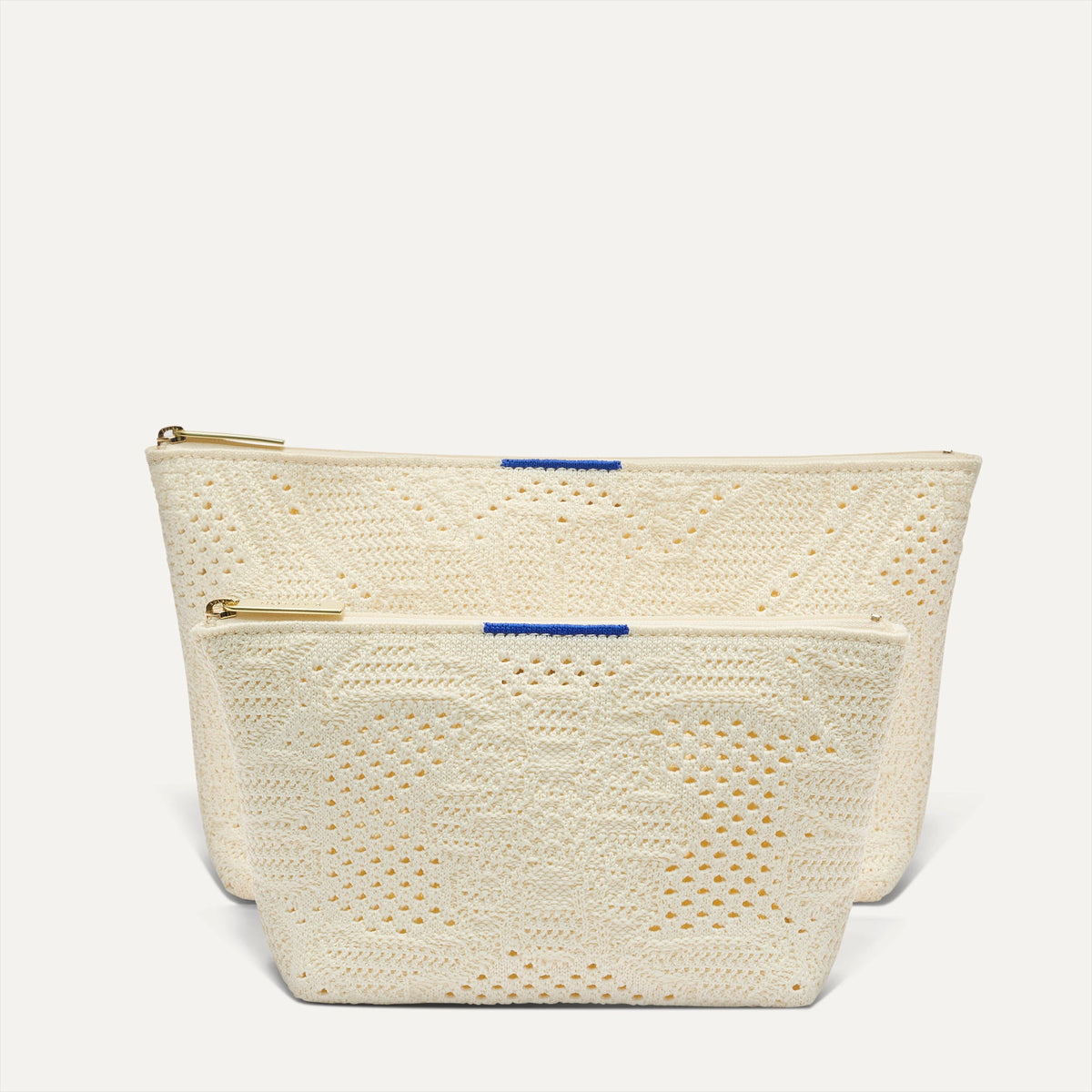 PDP |The Travel Pouch Set in Moonflower shown from the front.