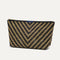 The Large Travel Pouch Set in Toffee Chevron shown from the side.
