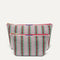 PDP |The Travel Pouch Set in Watermelon Market Stripe shown from the front.