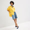 Alternate view of a model wearing The Cruiser Mary Jane in ReVelvet™ Navy. 