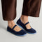 hover | Model wearing The Cruiser Mary Jane in ReVelvet™ Navy.