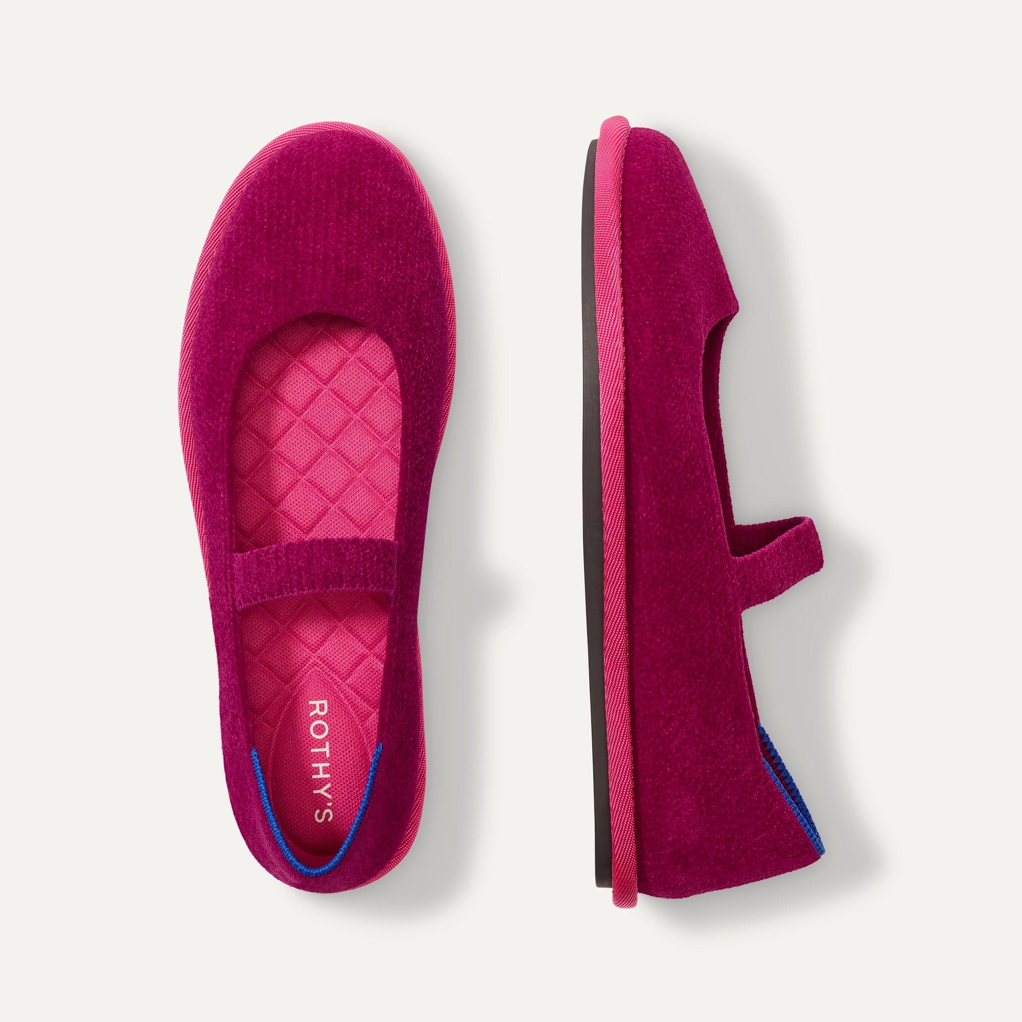 PDP | The Cruiser Mary Jane in ReVelvet Berry Pop shown from the top. 