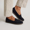 hover | Model wearing The Cruiser Loafer in ReVelvet Black.