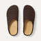 The Casual Clog in Chocolate Crochet shown from the top. 