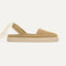 side | The D'Orsay Espadrille in Camel Crochet, shown from the side.