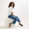Alternate view of a model wearing The Daily Loafer in Desert Cat. 