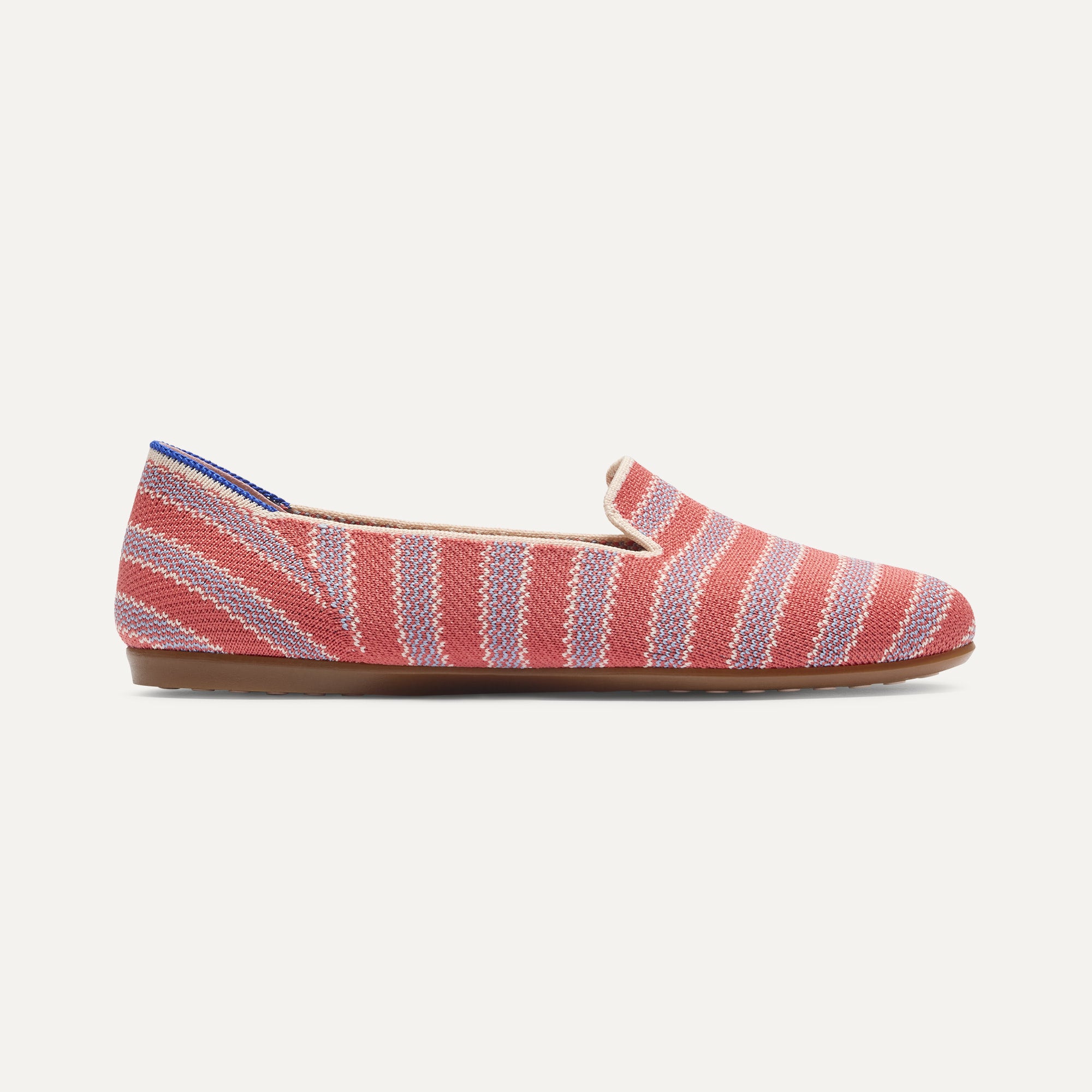 Rothy\'s womens Slip-On Knit Loafers in Blue and White Pattern The Penny Loafer in Blue Raffia-Knit for Women | Rothy main image 2