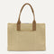 PDP |The Classic Tote in Macadamia Open-Knit, shown from the front. 