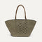 PDP |The Summer Tote in Toffee Chevron shown from the front.