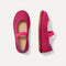 The Mini Mary Jane in Raspberry Stripe shown from the top.