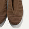 Close up of the toe and V-shaped vamp on The Max Square Ballerina in Cinnamon Mesh.