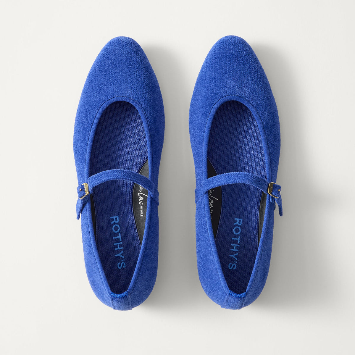 PDP | The Almond Mary Jane in ReVelvet Cobalt shown from the top.