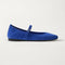 side | The Almond Mary Jane in ReVelvet Cobalt shown from the side.
