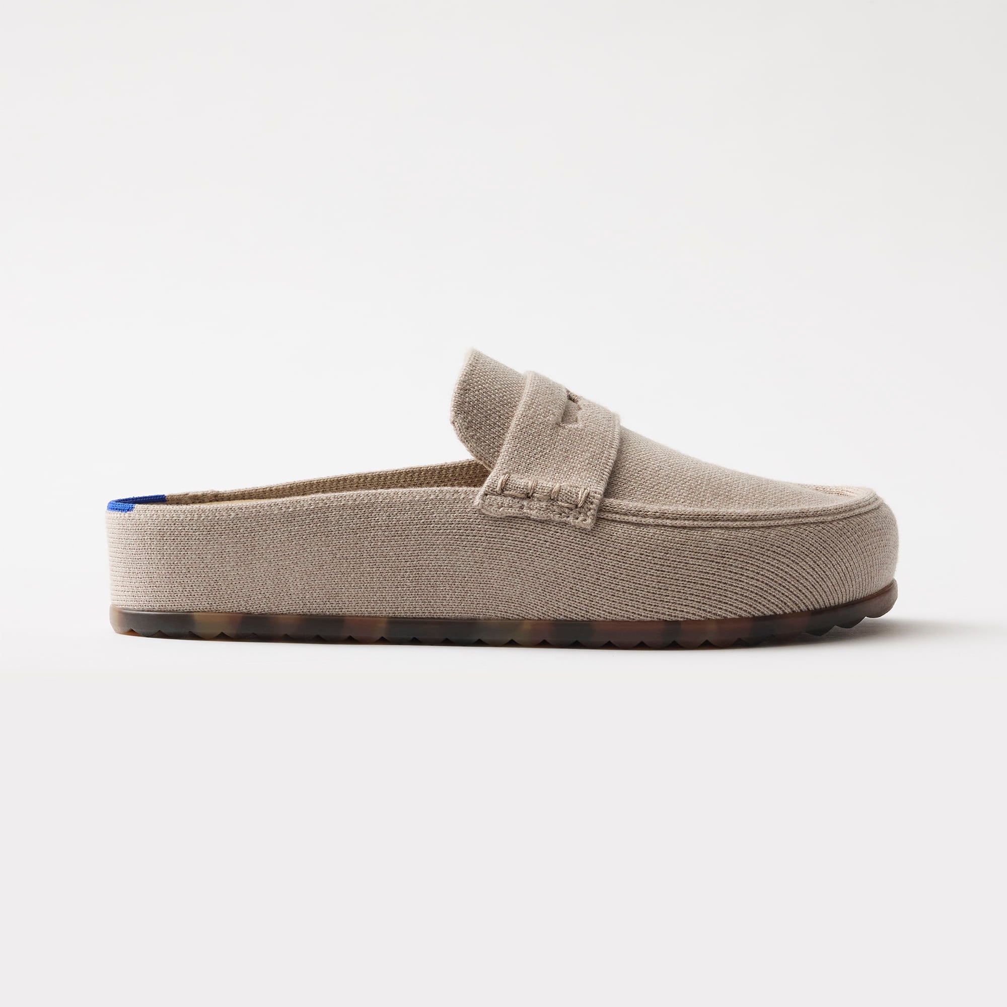 The Penny Clog in Dove shown from the side. 