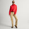 Alternate view of a model wearing The Penny Clog in ReVelvet™ Bistro. 