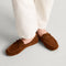 hover | Model wearing The Driver Moc in ReVelvet Russet.