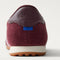 Close up of the heel of The Ivy Sneaker in ReVelvet Syrah.