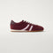 The Ivy Sneaker in ReVelvet Syrah shown from the side. 