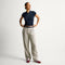 Alternate view of a model wearing The Ivy Sneaker in ReVelvet Syrah. 