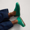 hover | Model wearing The Mini Loafer in ReVelvet™ Peapod. 