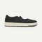 The Kids MJ Sneaker in Black shown from the side.